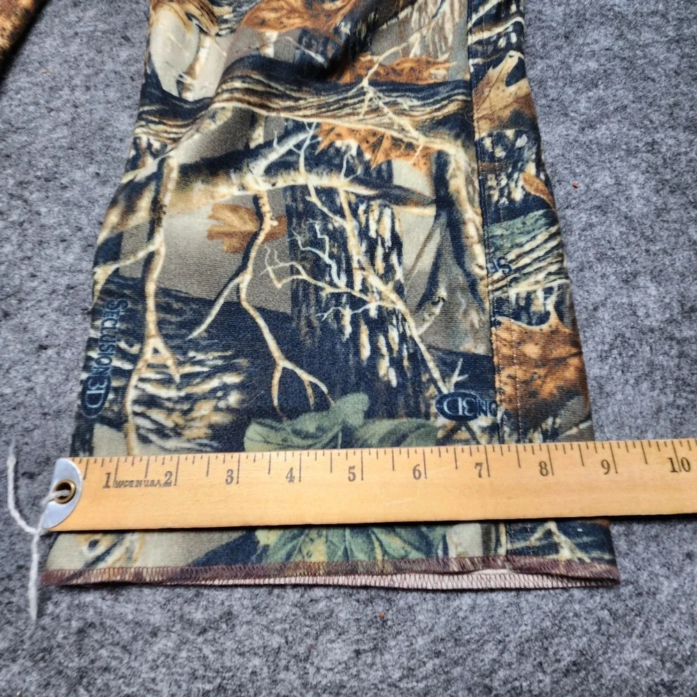 Cabelas Mens Seclusion 3D Camo Microtex Hunting Chamois Flannel Cargo Pants 36